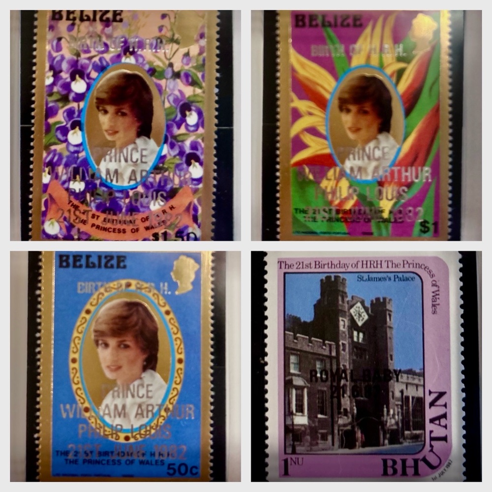 Princess Diana Stamps -Prince William birth-1982